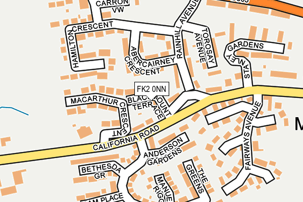 FK2 0NN map - OS OpenMap – Local (Ordnance Survey)