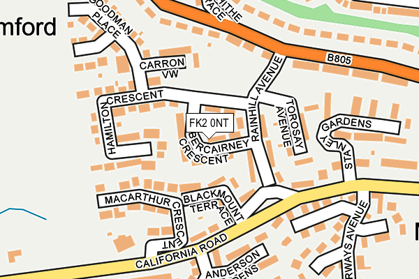 FK2 0NT map - OS OpenMap – Local (Ordnance Survey)