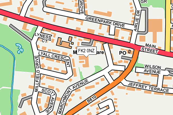 FK2 0NZ map - OS OpenMap – Local (Ordnance Survey)