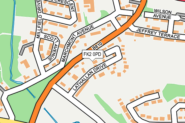 FK2 0PD map - OS OpenMap – Local (Ordnance Survey)