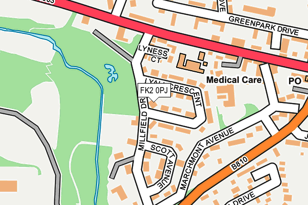 FK2 0PJ map - OS OpenMap – Local (Ordnance Survey)