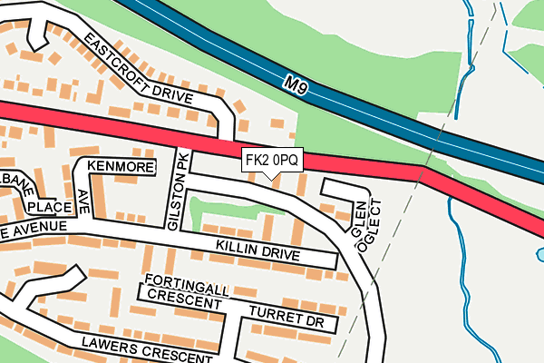 FK2 0PQ map - OS OpenMap – Local (Ordnance Survey)