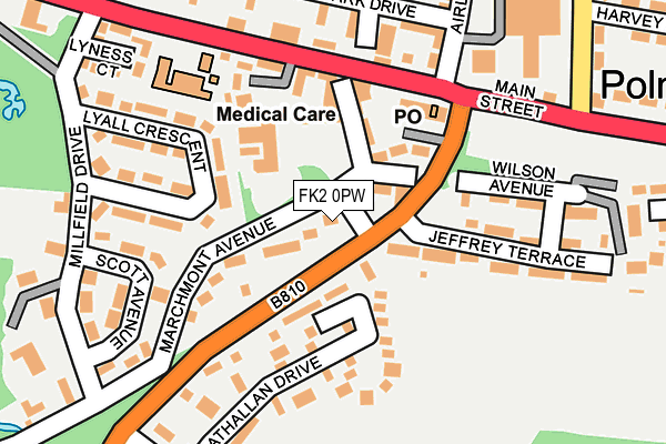 FK2 0PW map - OS OpenMap – Local (Ordnance Survey)