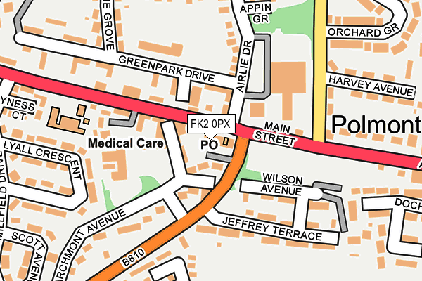 FK2 0PX map - OS OpenMap – Local (Ordnance Survey)