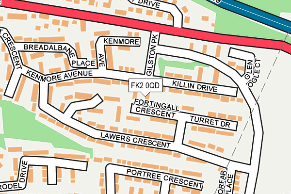 FK2 0QD map - OS OpenMap – Local (Ordnance Survey)