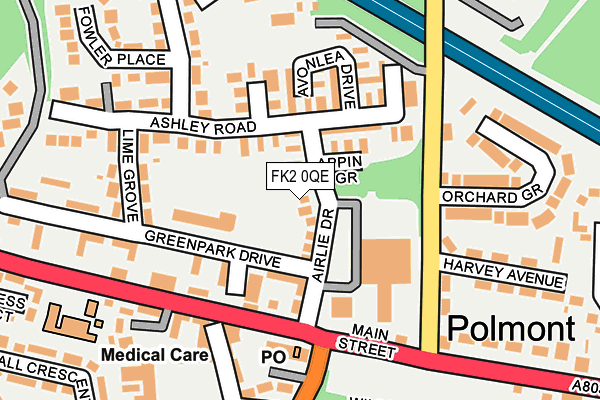 FK2 0QE map - OS OpenMap – Local (Ordnance Survey)