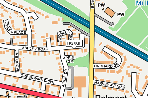 FK2 0QF map - OS OpenMap – Local (Ordnance Survey)