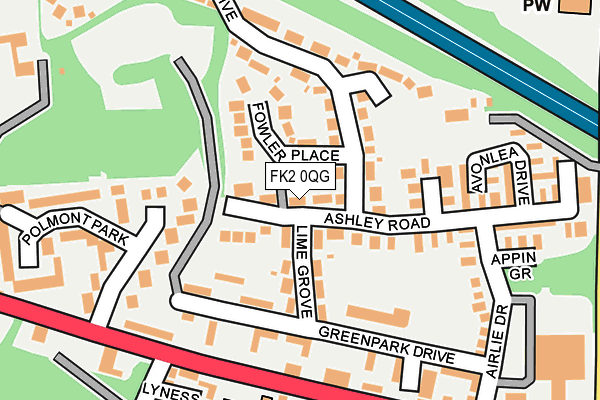 FK2 0QG map - OS OpenMap – Local (Ordnance Survey)