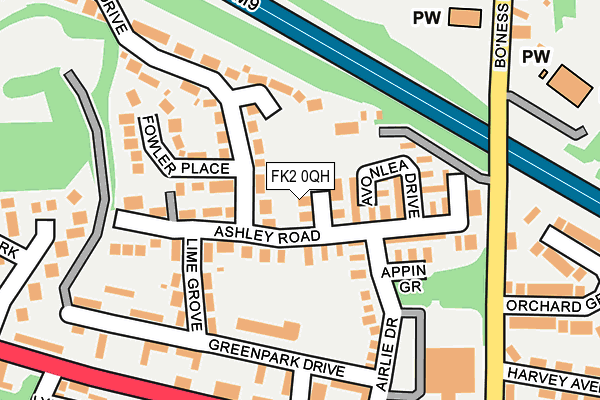 FK2 0QH map - OS OpenMap – Local (Ordnance Survey)