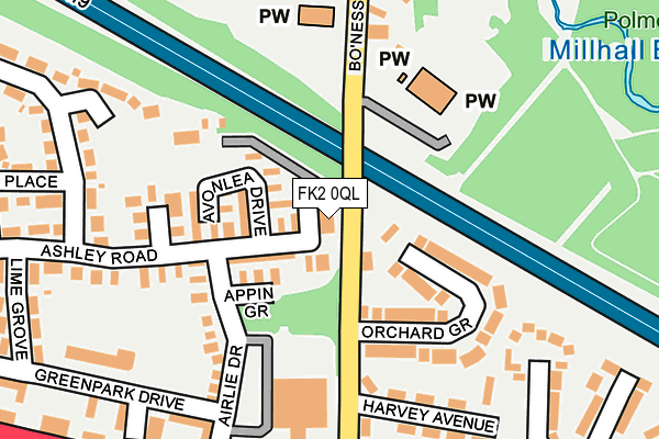 FK2 0QL map - OS OpenMap – Local (Ordnance Survey)