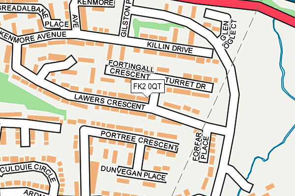 FK2 0QT map - OS OpenMap – Local (Ordnance Survey)