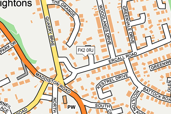 FK2 0RJ map - OS OpenMap – Local (Ordnance Survey)