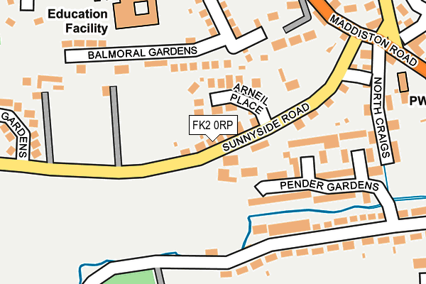 FK2 0RP map - OS OpenMap – Local (Ordnance Survey)