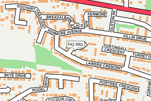 FK2 0RQ map - OS OpenMap – Local (Ordnance Survey)