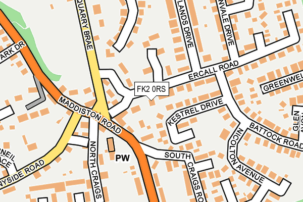 FK2 0RS map - OS OpenMap – Local (Ordnance Survey)