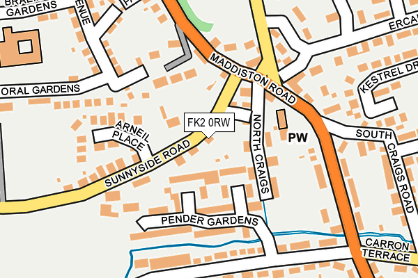 FK2 0RW map - OS OpenMap – Local (Ordnance Survey)