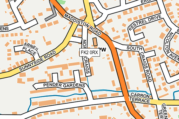 FK2 0RX map - OS OpenMap – Local (Ordnance Survey)