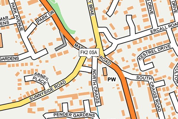 FK2 0SA map - OS OpenMap – Local (Ordnance Survey)