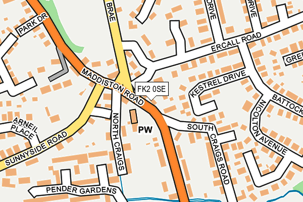 FK2 0SE map - OS OpenMap – Local (Ordnance Survey)