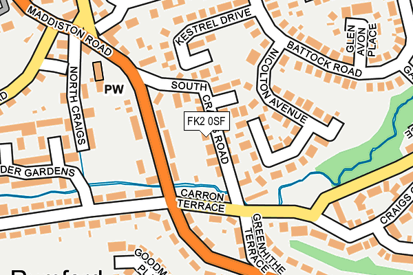 FK2 0SF map - OS OpenMap – Local (Ordnance Survey)