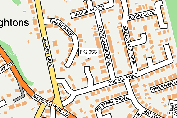 FK2 0SG map - OS OpenMap – Local (Ordnance Survey)