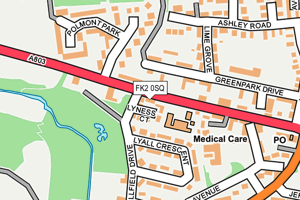 FK2 0SQ map - OS OpenMap – Local (Ordnance Survey)