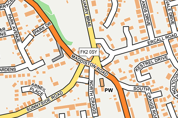 FK2 0SY map - OS OpenMap – Local (Ordnance Survey)
