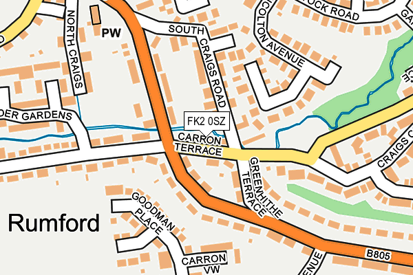 FK2 0SZ map - OS OpenMap – Local (Ordnance Survey)
