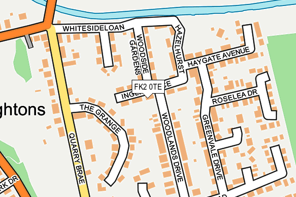 FK2 0TE map - OS OpenMap – Local (Ordnance Survey)