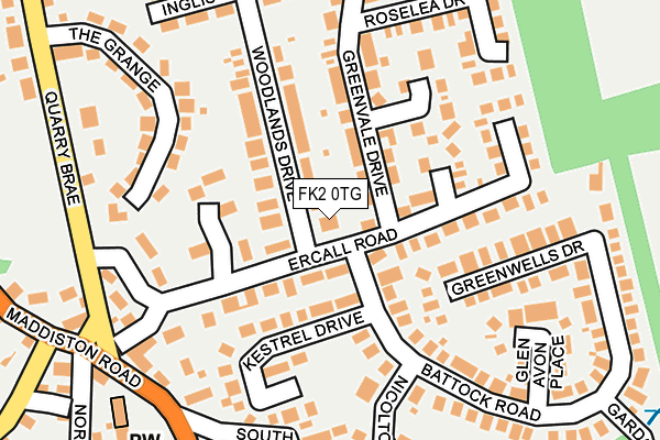 FK2 0TG map - OS OpenMap – Local (Ordnance Survey)