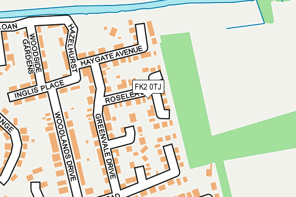 FK2 0TJ map - OS OpenMap – Local (Ordnance Survey)
