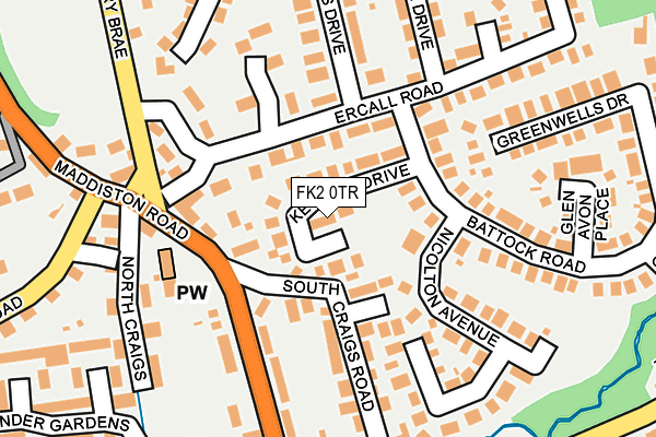 FK2 0TR map - OS OpenMap – Local (Ordnance Survey)