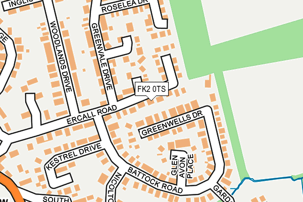 FK2 0TS map - OS OpenMap – Local (Ordnance Survey)