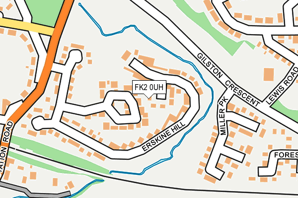 FK2 0UH map - OS OpenMap – Local (Ordnance Survey)