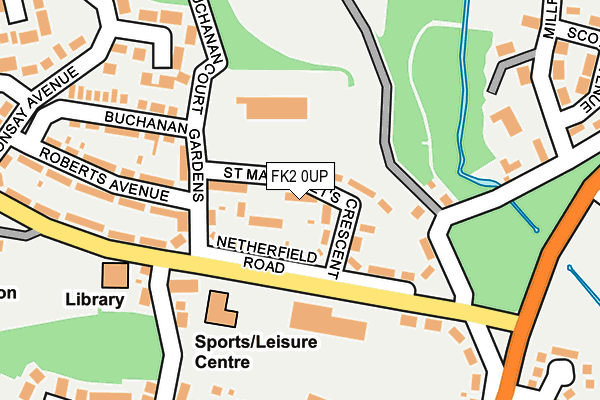 FK2 0UP map - OS OpenMap – Local (Ordnance Survey)