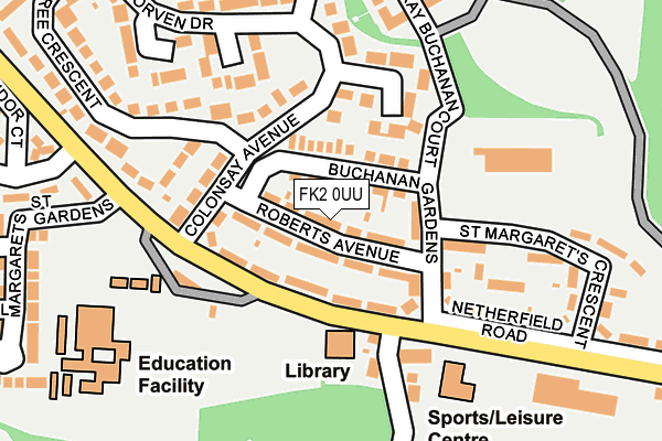 FK2 0UU map - OS OpenMap – Local (Ordnance Survey)