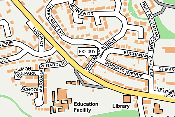 FK2 0UY map - OS OpenMap – Local (Ordnance Survey)