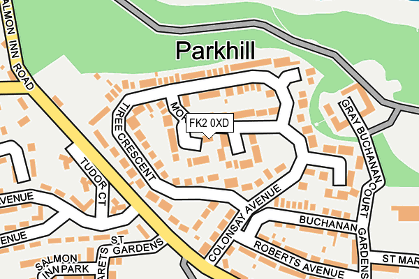 FK2 0XD map - OS OpenMap – Local (Ordnance Survey)