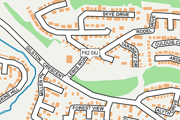 FK2 0XJ map - OS OpenMap – Local (Ordnance Survey)