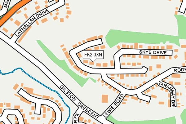 FK2 0XN map - OS OpenMap – Local (Ordnance Survey)