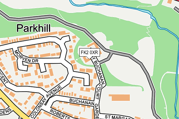 FK2 0XR map - OS OpenMap – Local (Ordnance Survey)