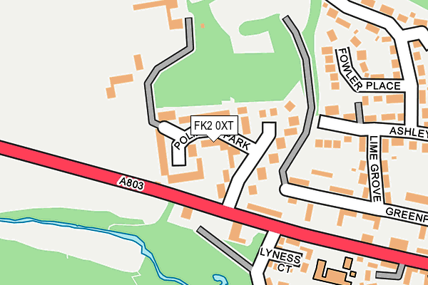 FK2 0XT map - OS OpenMap – Local (Ordnance Survey)