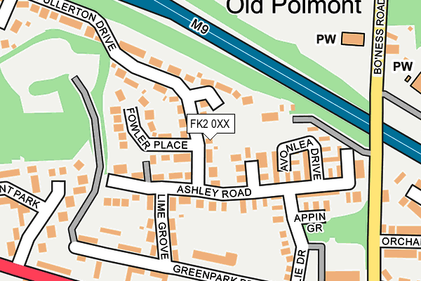 FK2 0XX map - OS OpenMap – Local (Ordnance Survey)