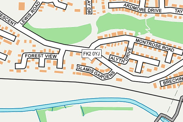 FK2 0YJ map - OS OpenMap – Local (Ordnance Survey)