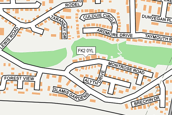 FK2 0YL map - OS OpenMap – Local (Ordnance Survey)