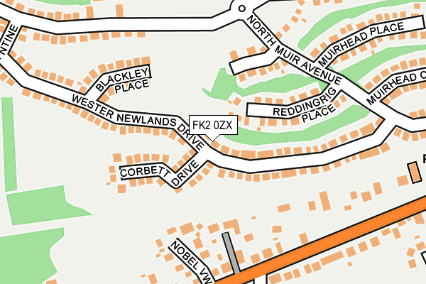 FK2 0ZX map - OS OpenMap – Local (Ordnance Survey)