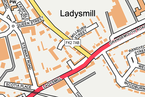 FK2 7AB map - OS OpenMap – Local (Ordnance Survey)