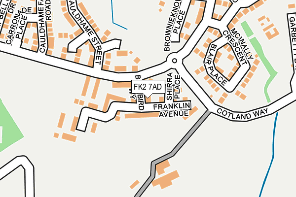 FK2 7AD map - OS OpenMap – Local (Ordnance Survey)