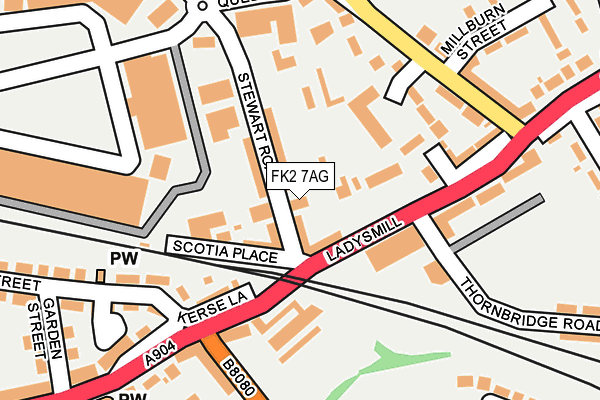 FK2 7AG map - OS OpenMap – Local (Ordnance Survey)