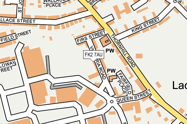 FK2 7AU map - OS OpenMap – Local (Ordnance Survey)